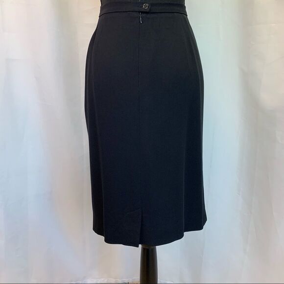 Maxmara Black wool zippered pencil skirt size 14 - Picture 2 of 7